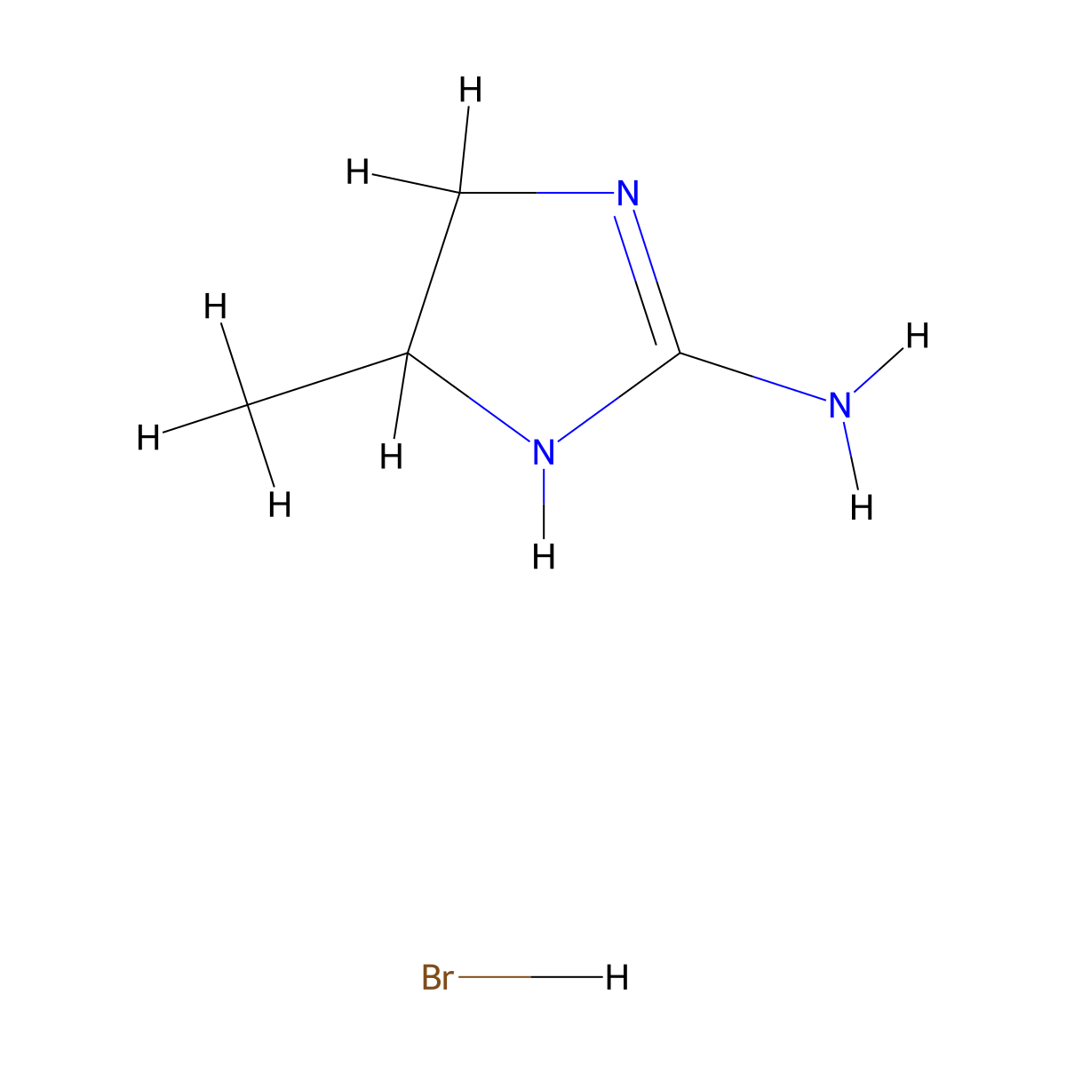 5-methyl-4,5-dihydro-1H-imidazol-2-amine hydrobromide molecular structure, CAS 1443981-47-2