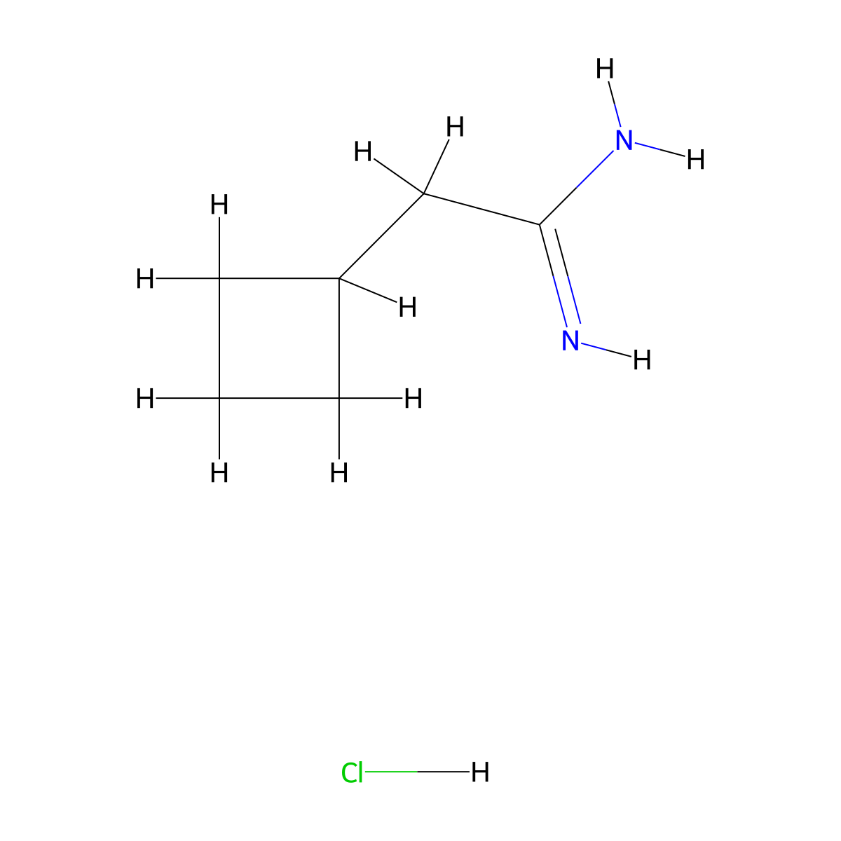 2-Cyclobutylethanimidamide hydrochloride molecular structure, CAS 1443981-49-4