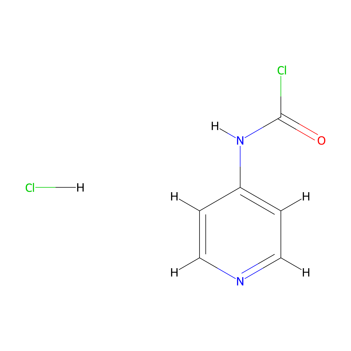 N-(pyridin-4-yl)carbamoyl chloride hydrochloride molecular structure, CAS 1443981-56-3