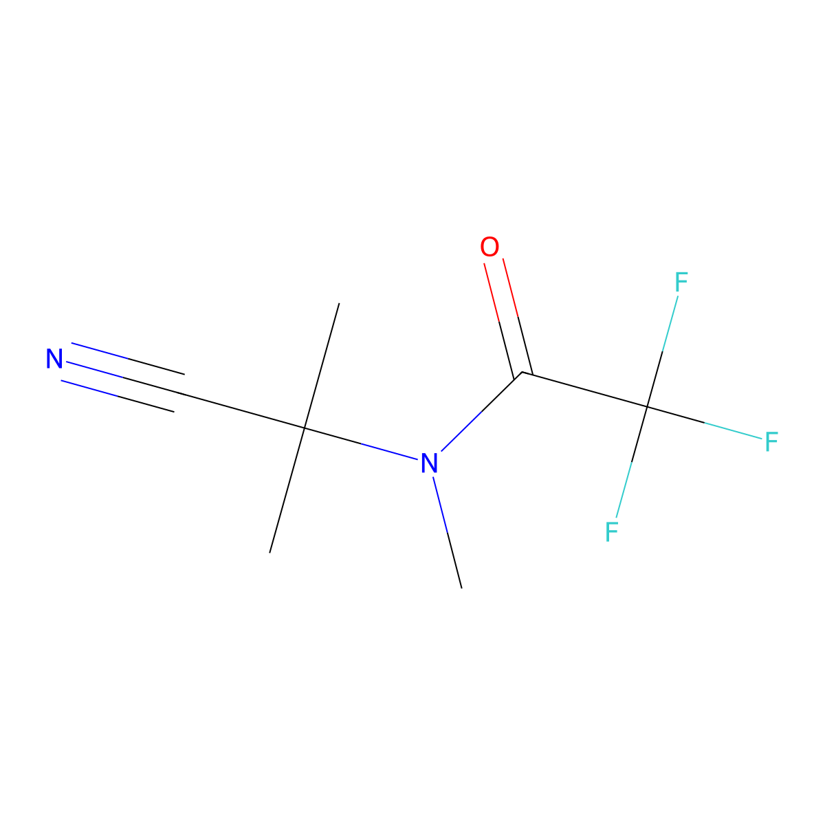 N-(1-cyano-1-methylethyl)-2,2,2-trifluoro-N-methylacetamide molecular structure, CAS 1443981-57-4