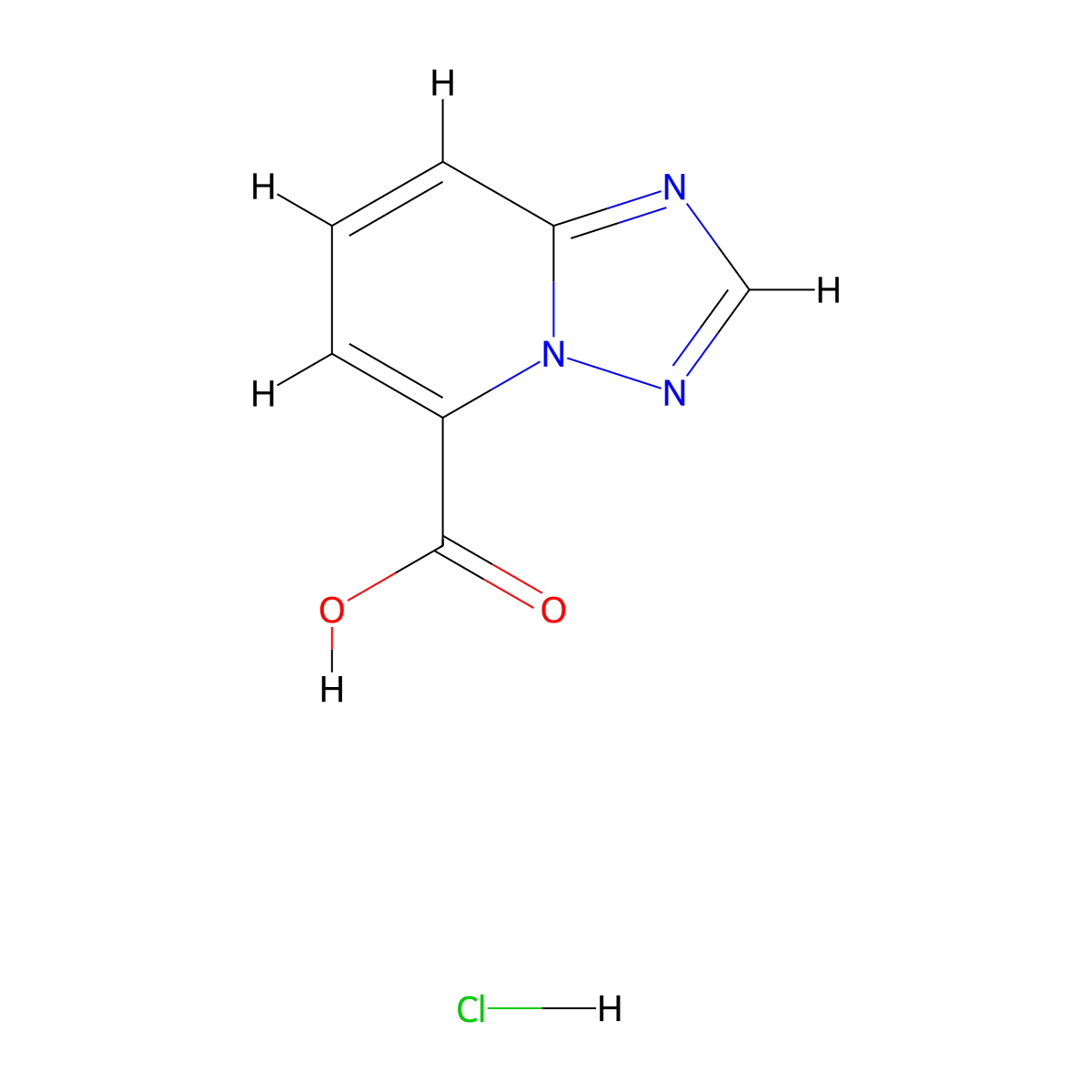 [1,2,4]Triazolo[1,5-a]pyridine-5-carboxylic acid hydrochloride molecular structure, CAS 1443981-59-6