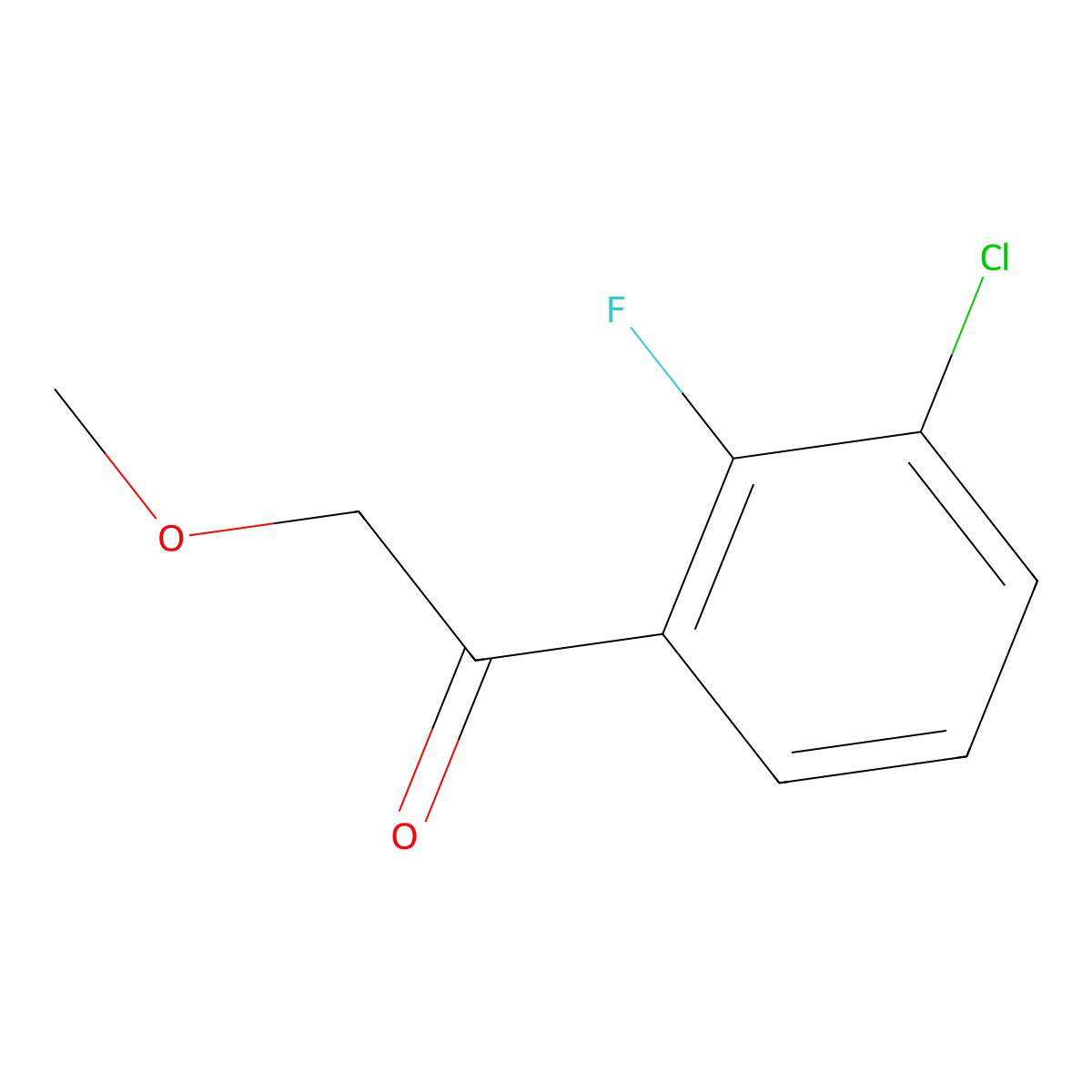 1-(3-Chloro-2-fluorophenyl)-2-methoxyethan-1-one molecular structure, CAS 1443981-60-9