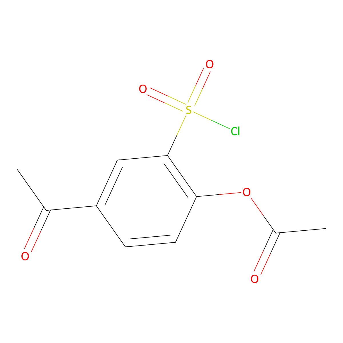 4-Acetyl-2-(chlorosulfonyl)phenyl acetate molecular structure, CAS 1443981-70-1