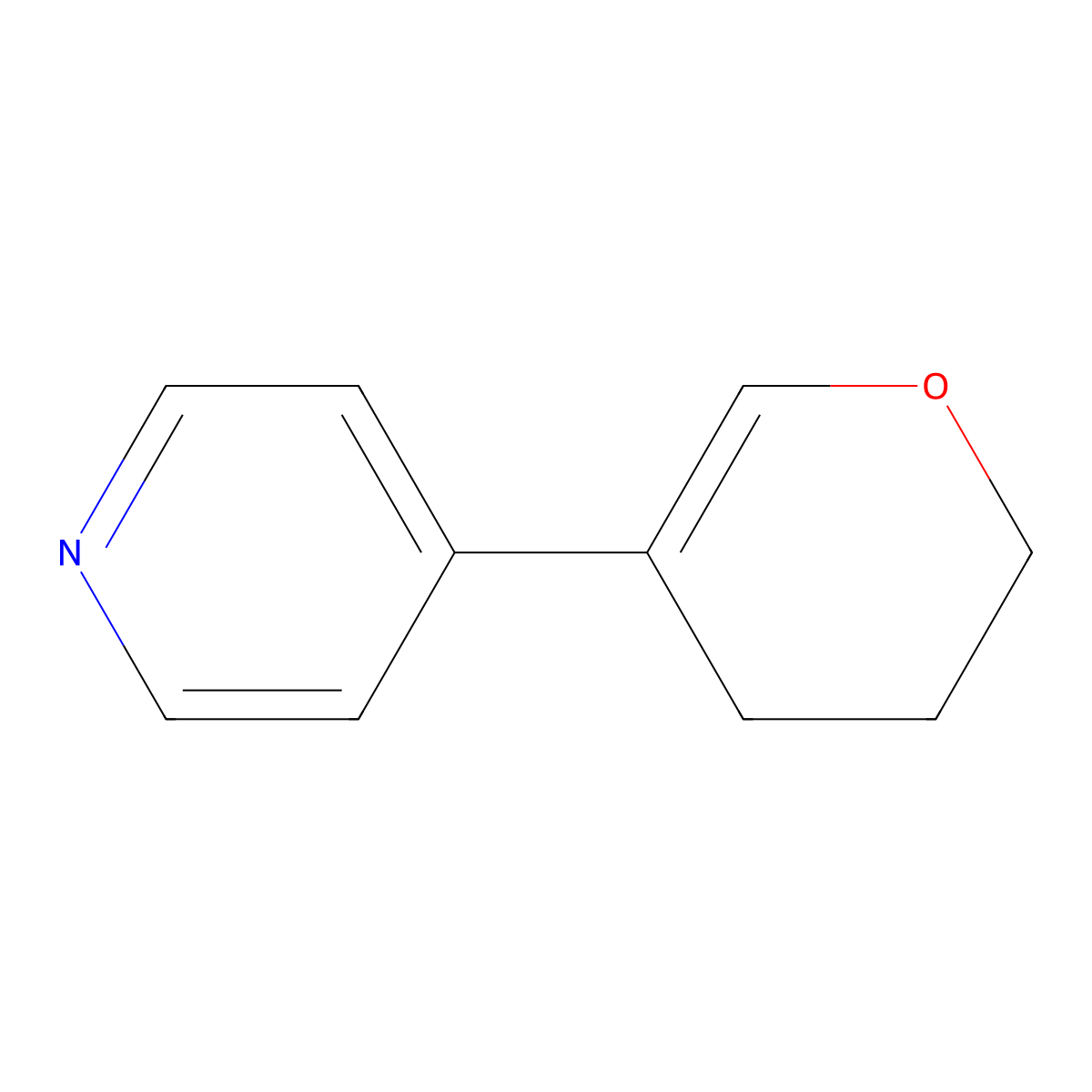 4-(3,4-dihydro-2H-pyran-5-yl)pyridine molecular structure, CAS 1443981-72-3