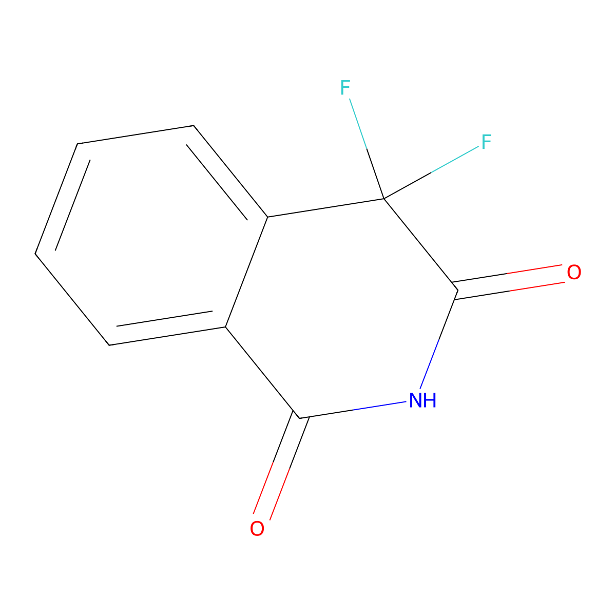1,3(2H,4H)-Isoquinolinedione, 4,4-difluoro- molecular structure, CAS 1443981-83-6