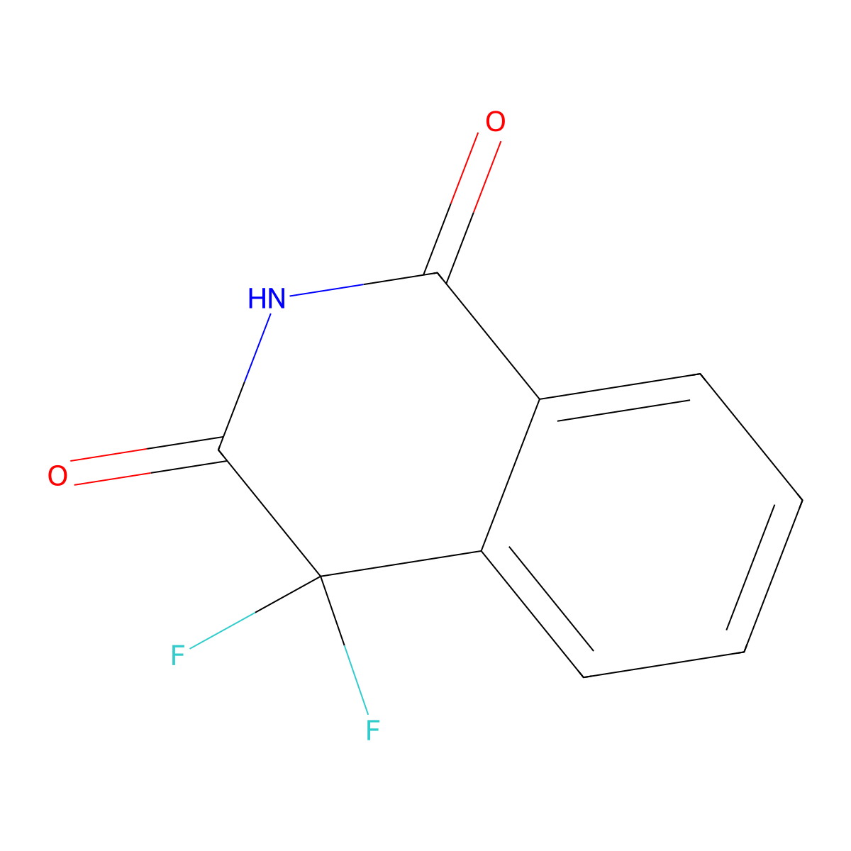 1,3(2H,4H)-Isoquinolinedione, 4,4-difluoro- molecular structure, CAS 1443981-83-6