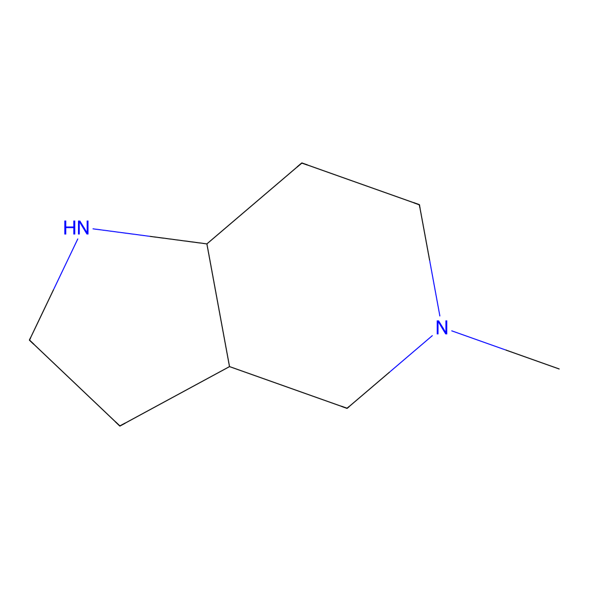 5-methyl-octahydro-1H-pyrrolo[3,2-c]pyridine molecular structure, CAS 1443981-84-7