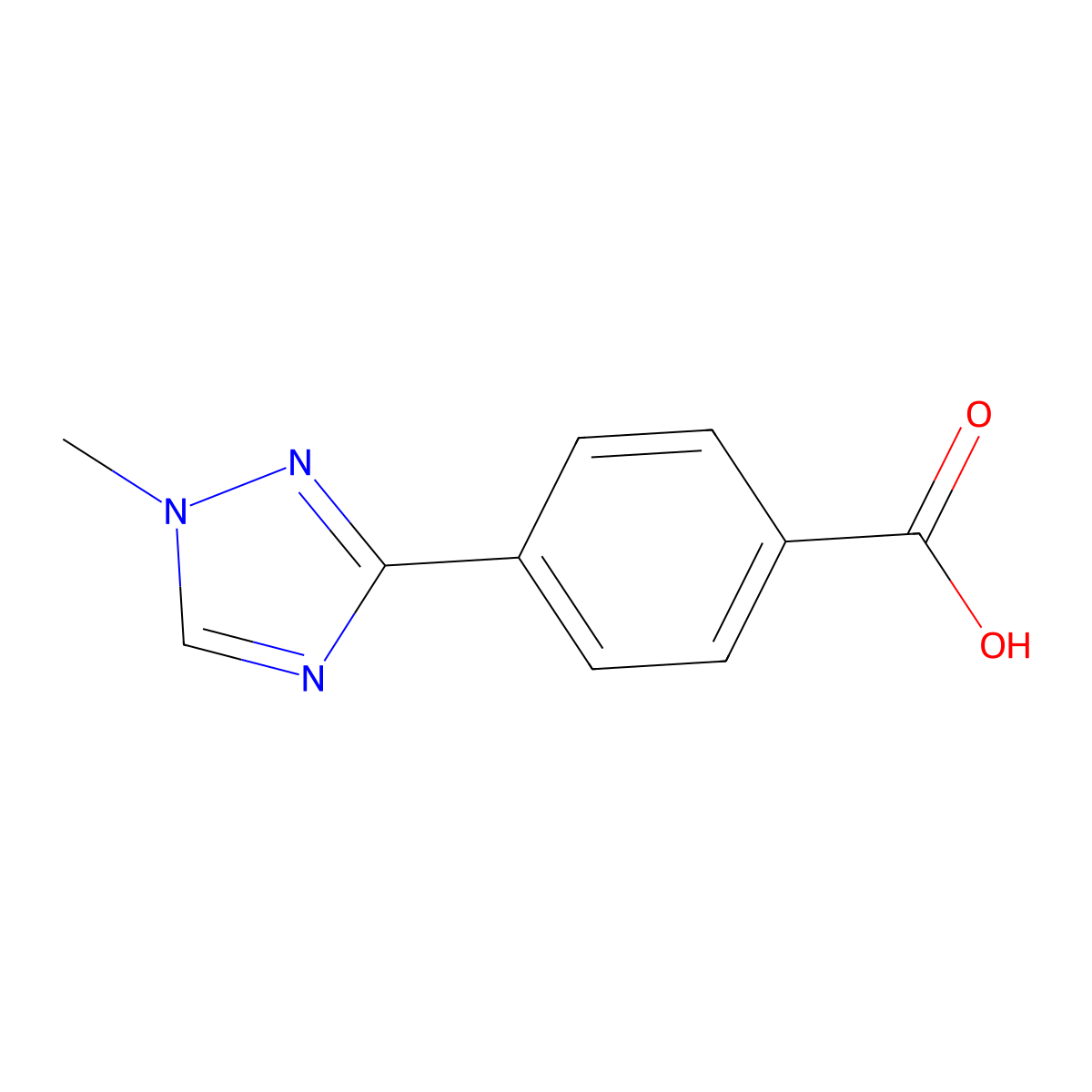4-(1-methyl-1H-1,2,4-triazol-3-yl)benzoic acid molecular structure, CAS 1443981-85-8
