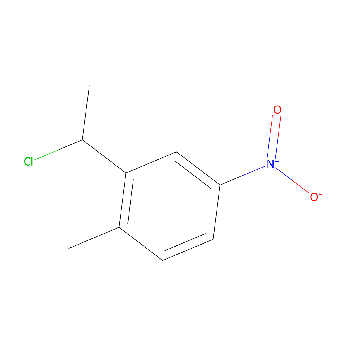 2-(1-Chloroethyl)-1-methyl-4-nitrobenzene molecular structure, CAS 1443981-94-9