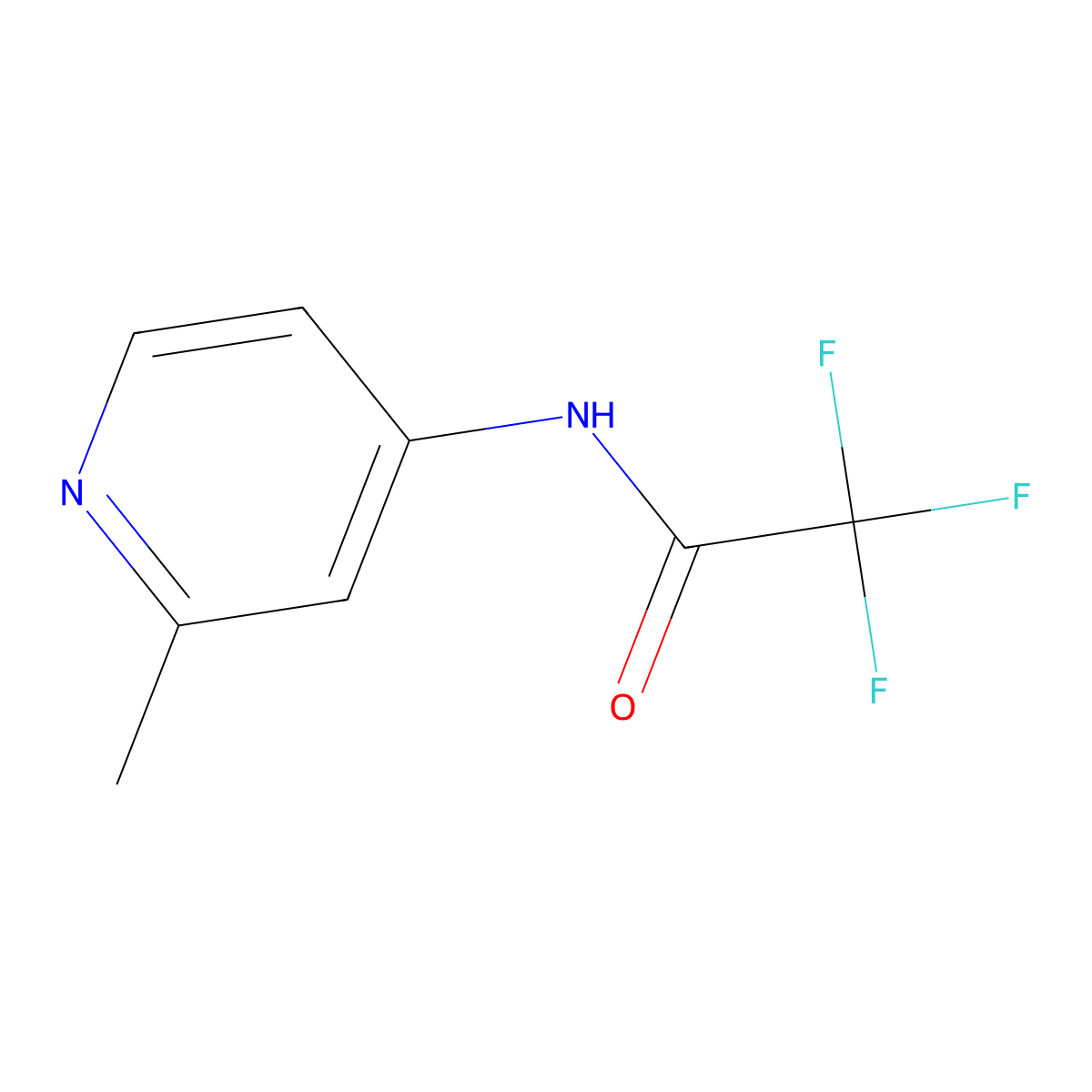 2,2,2-trifluoro-N-(2-methylpyridin-4-yl)acetamide molecular structure, CAS 1443981-99-4