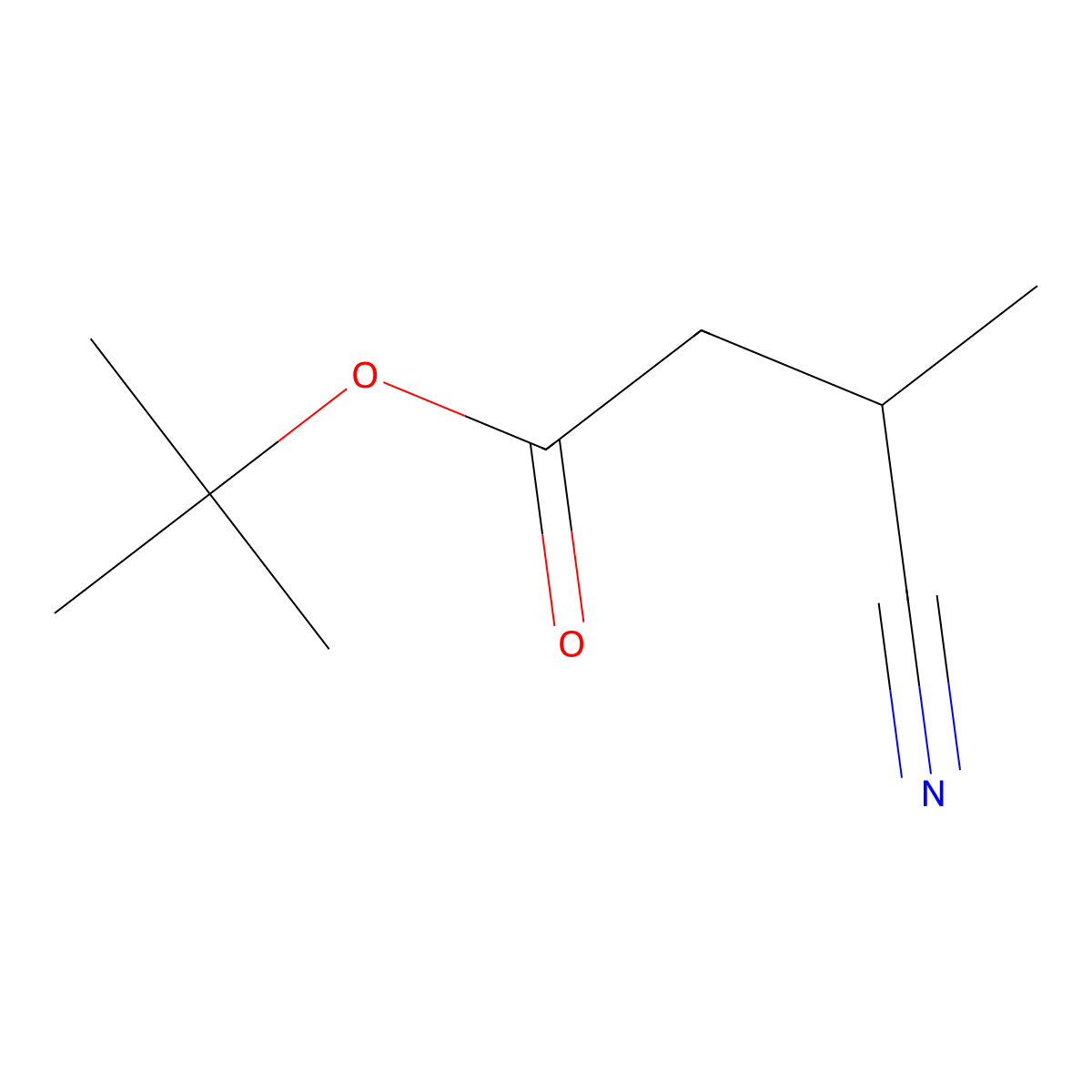 Tert-butyl 3-cyano-3-methylpropanoate molecular structure, CAS 1443982-03-3