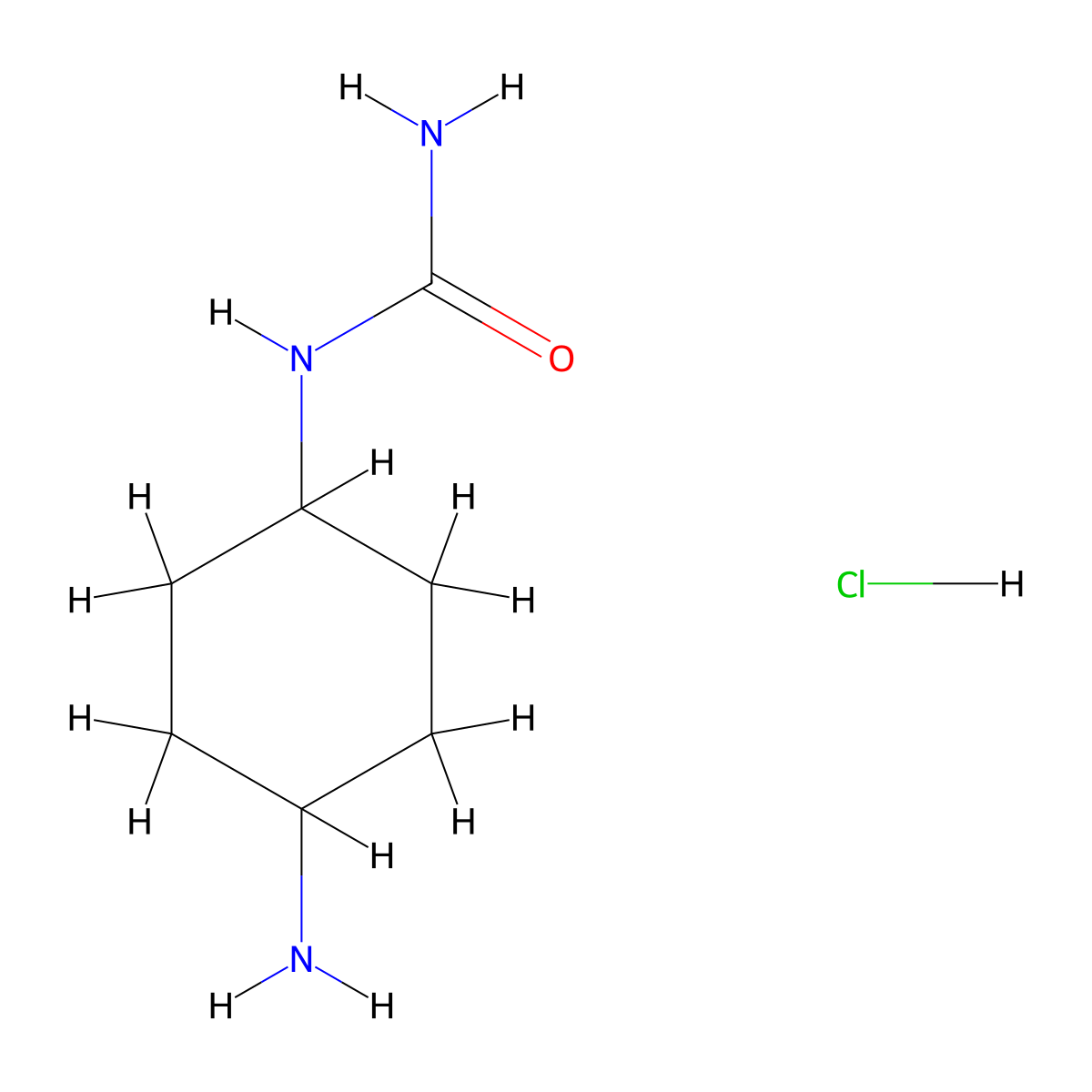 (4-Aminocyclohexyl)urea hydrochloride molecular structure, CAS 1443982-04-4