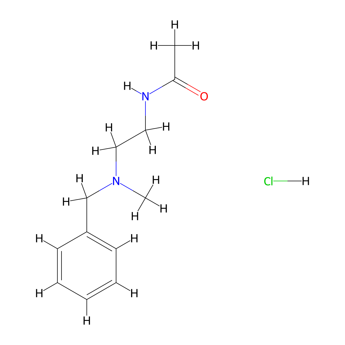 N-{2-[benzyl(methyl)amino]ethyl}acetamide hydrochloride molecular structure, CAS 1443982-15-7
