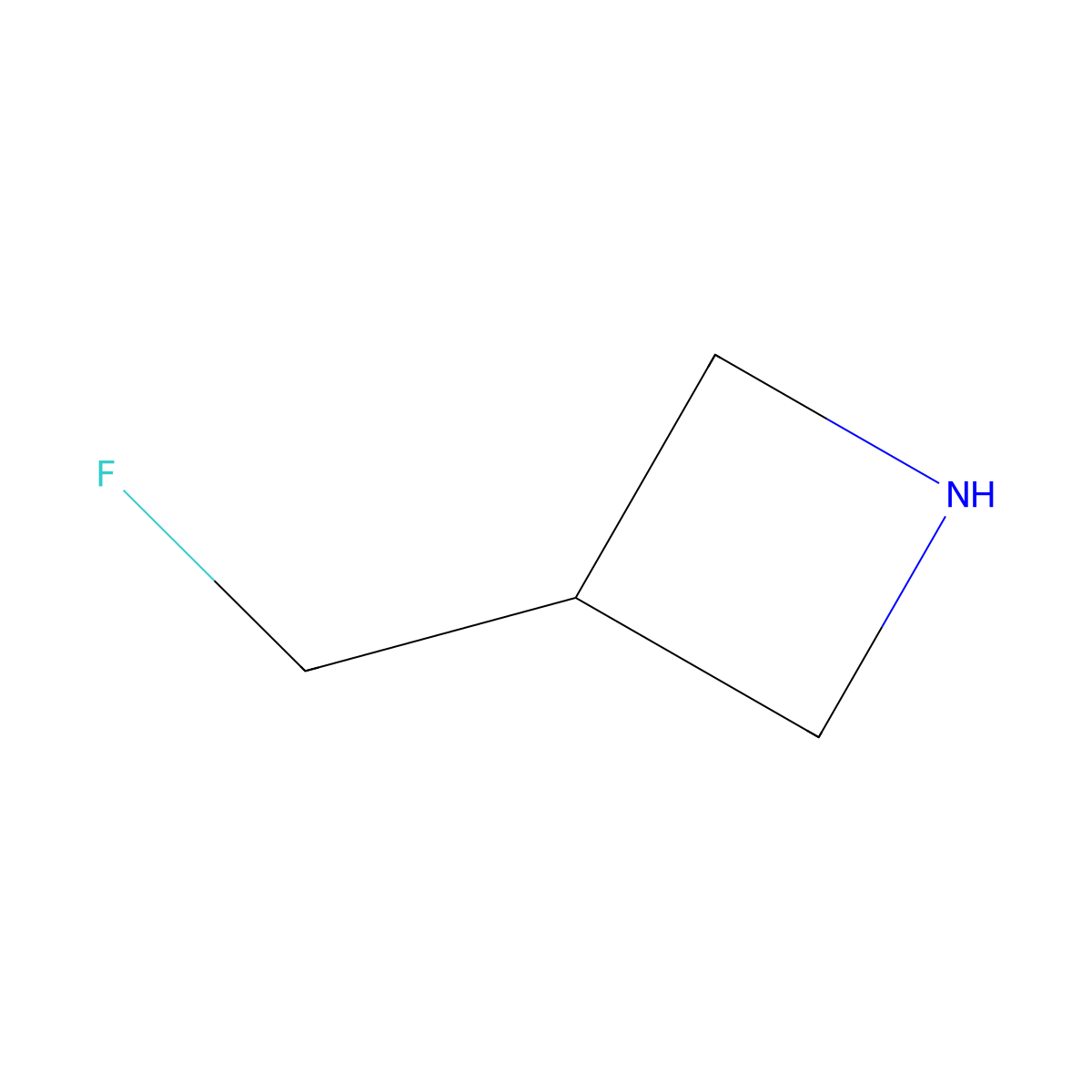 3-(Fluoromethyl)azetidine molecular structure, CAS 1443983-83-2