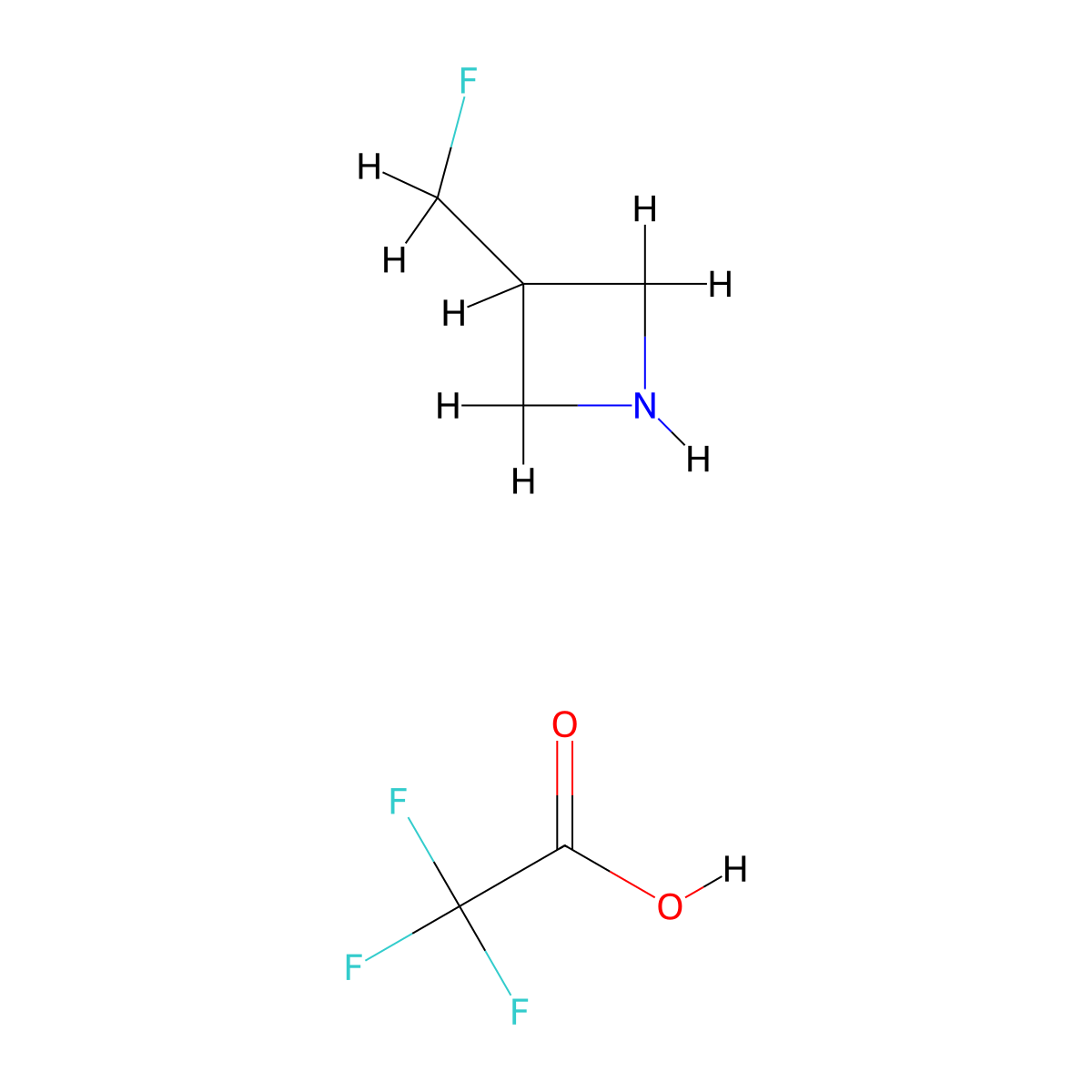 3-(Fluoromethyl)azetidine trifluoroacetate molecular structure, CAS 1443983-84-3