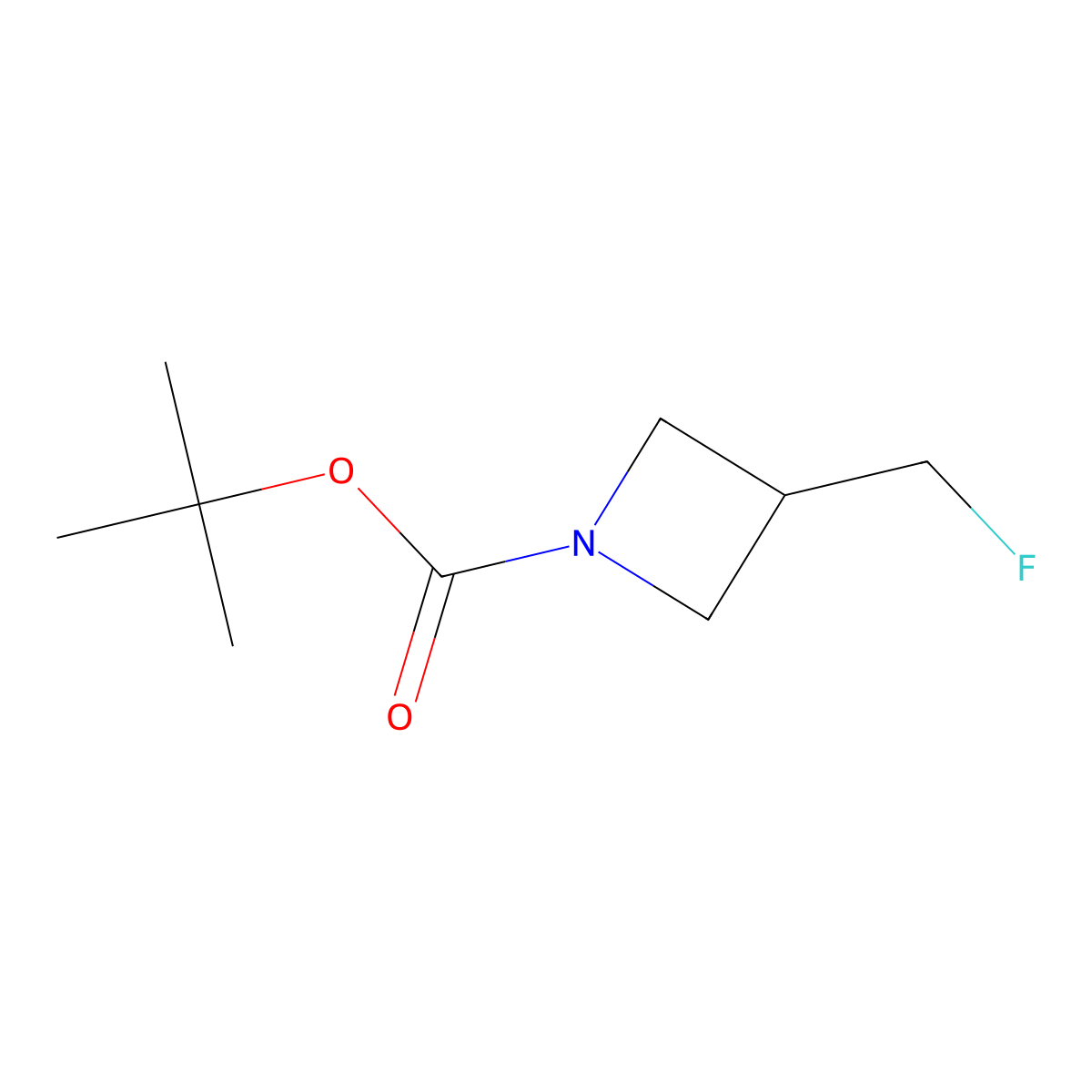 Tert-butyl 3-(fluoromethyl)azetidine-1-carboxylate molecular structure, CAS 1443983-85-4