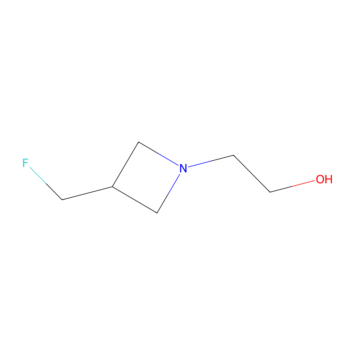 2-(3-(Fluoromethyl)azetidin-1-yl)ethan-1-ol molecular structure, CAS 1443983-86-5