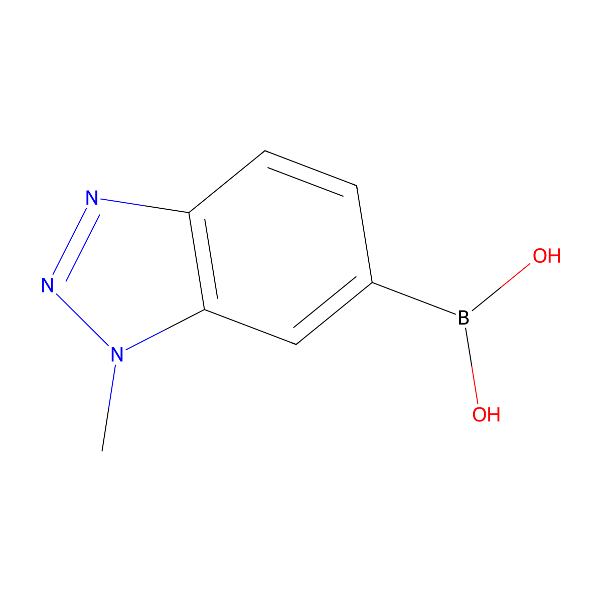 (1-Methyl-1H-benzo[d][1,2,3]triazol-6-yl)boronic acid molecular structure, CAS 1443986-68-2