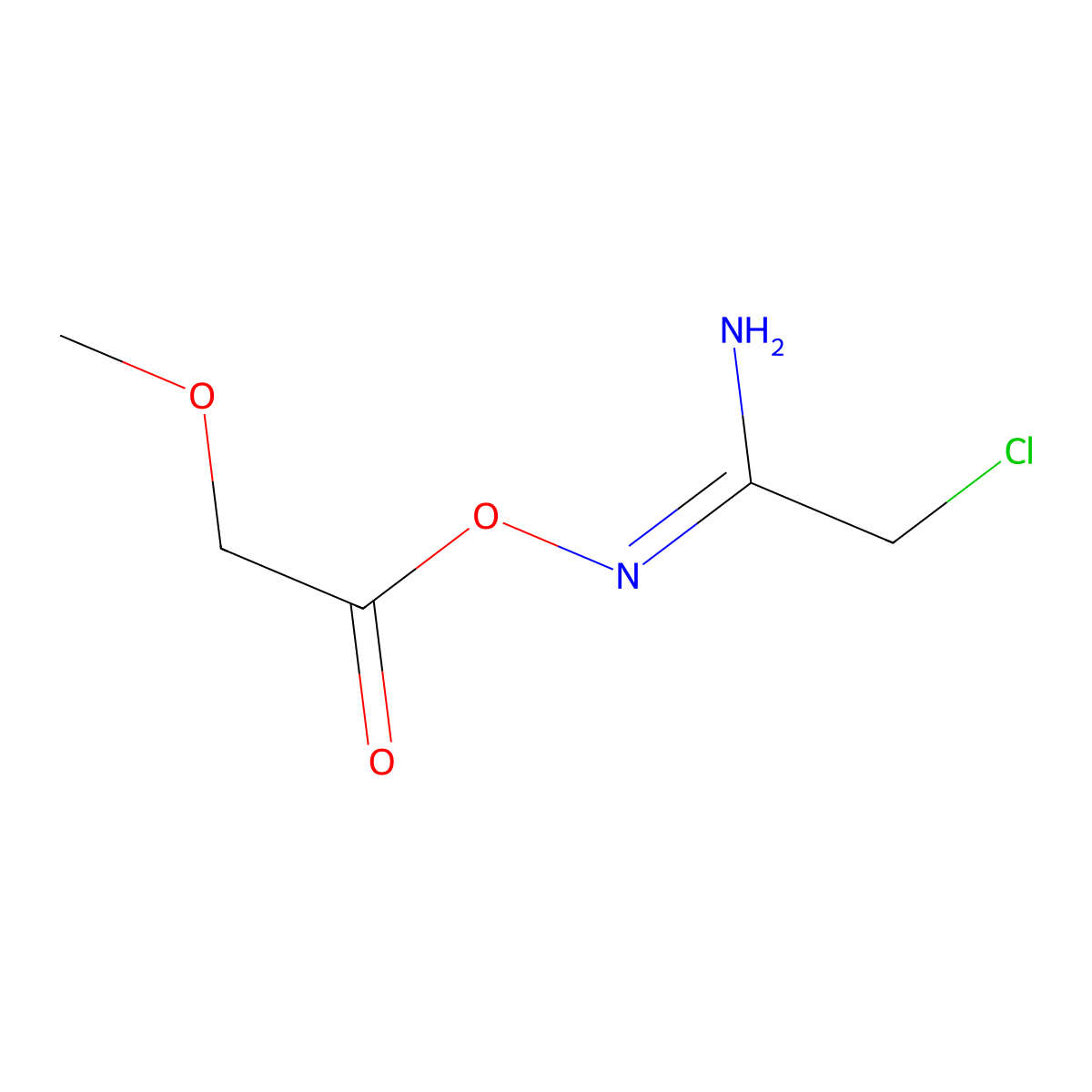 (1-Amino-2-chloroethylidene)amino 2-methoxyacetate molecular structure, CAS 1443987-57-2
