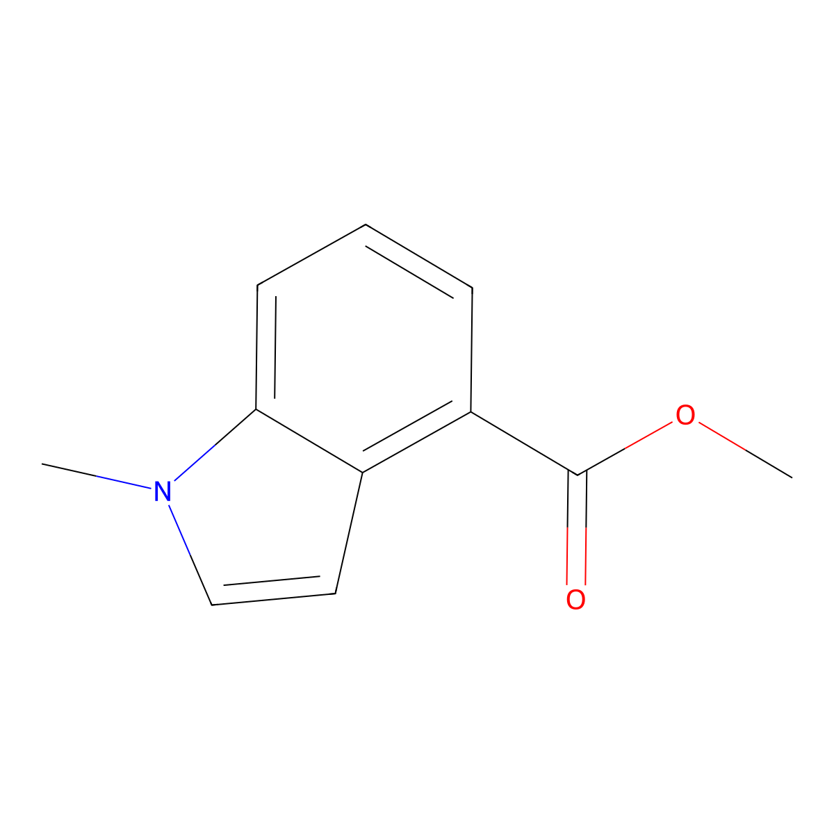 Methyl 1-methyl-1H-indole-4-carboxylate molecular structure, CAS 1444-12-8