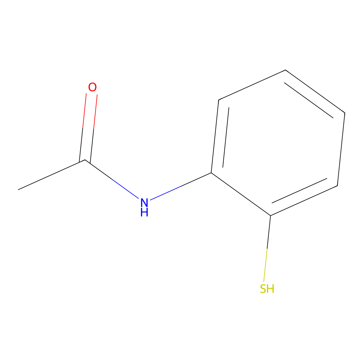 N-(2-mercaptophenyl)acetamide molecular structure, CAS 1444-47-9