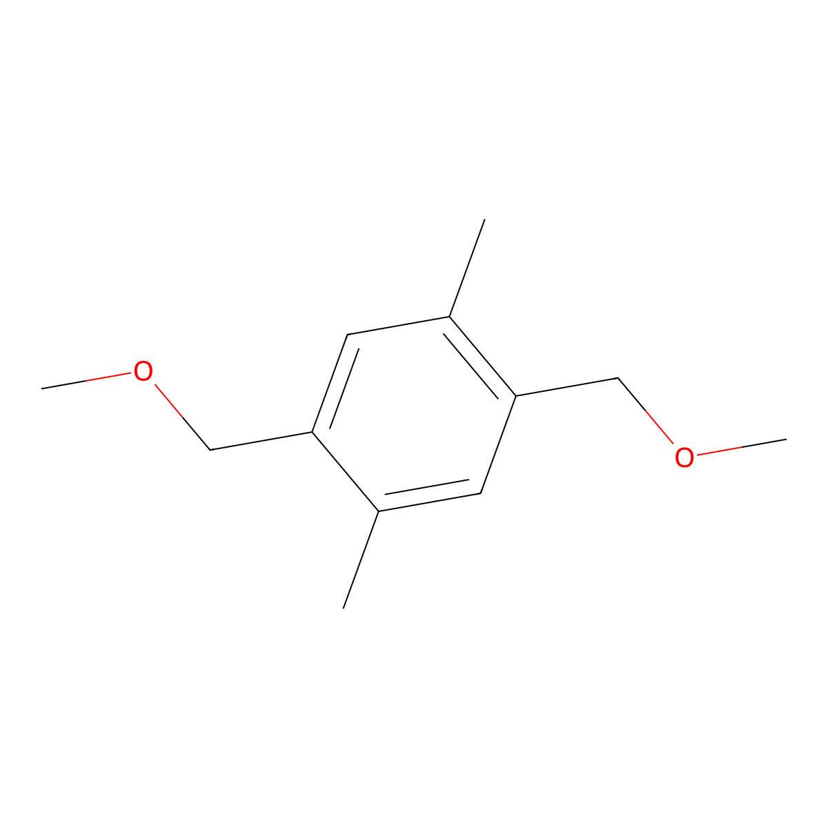 1,4-Bis(methoxymethyl)-2,5-dimethylbenzene molecular structure, CAS 1444-74-2
