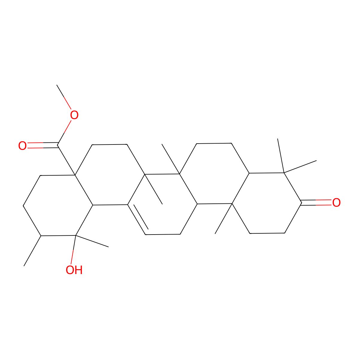 3-Oxopomolic acid methyl ester molecular structure, CAS 14440-23-4
