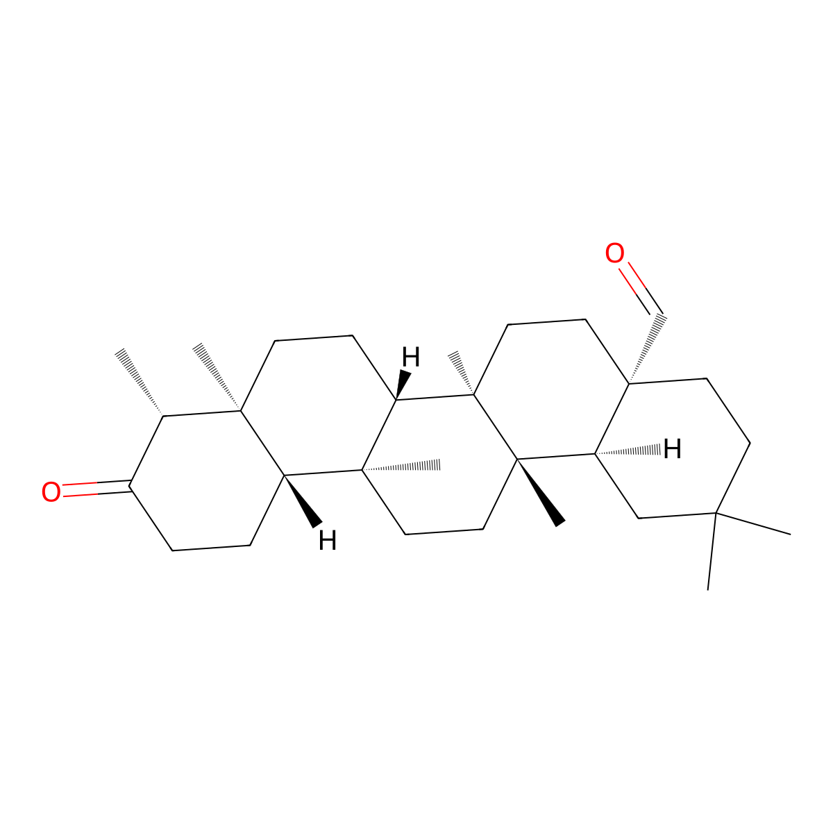 Canophyllal molecular structure, CAS 14440-40-5