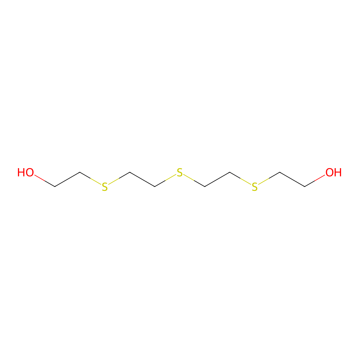 2-((2-((2-((2-Hydroxyethyl)sulfanyl)ethyl)sulfanyl)ethyl)sulfanyl)ethan-1-ol molecular structure, CAS 14440-77-8