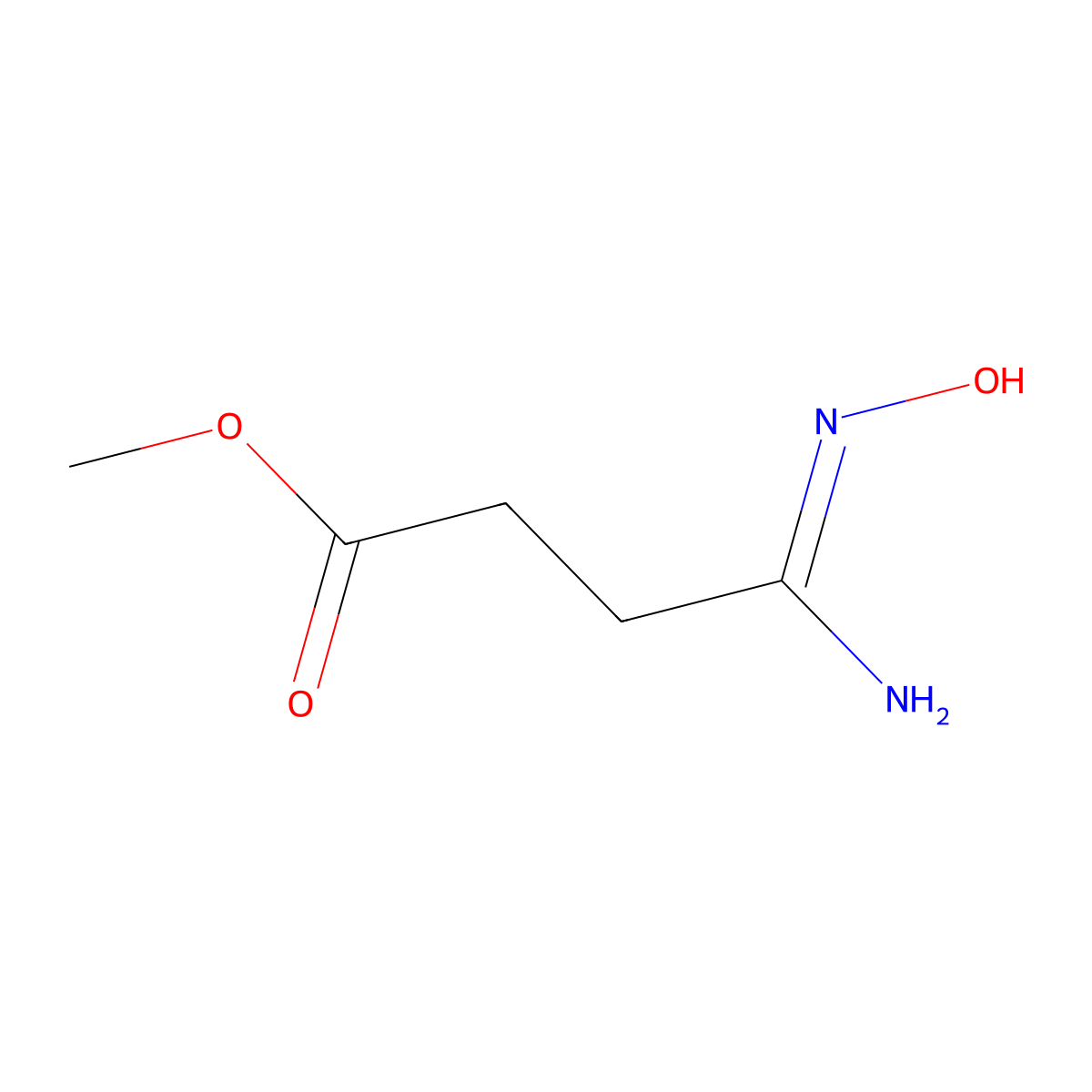 methyl 3-(N-hydroxycarbamimidoyl)propanoate molecular structure, CAS 1444009-40-8