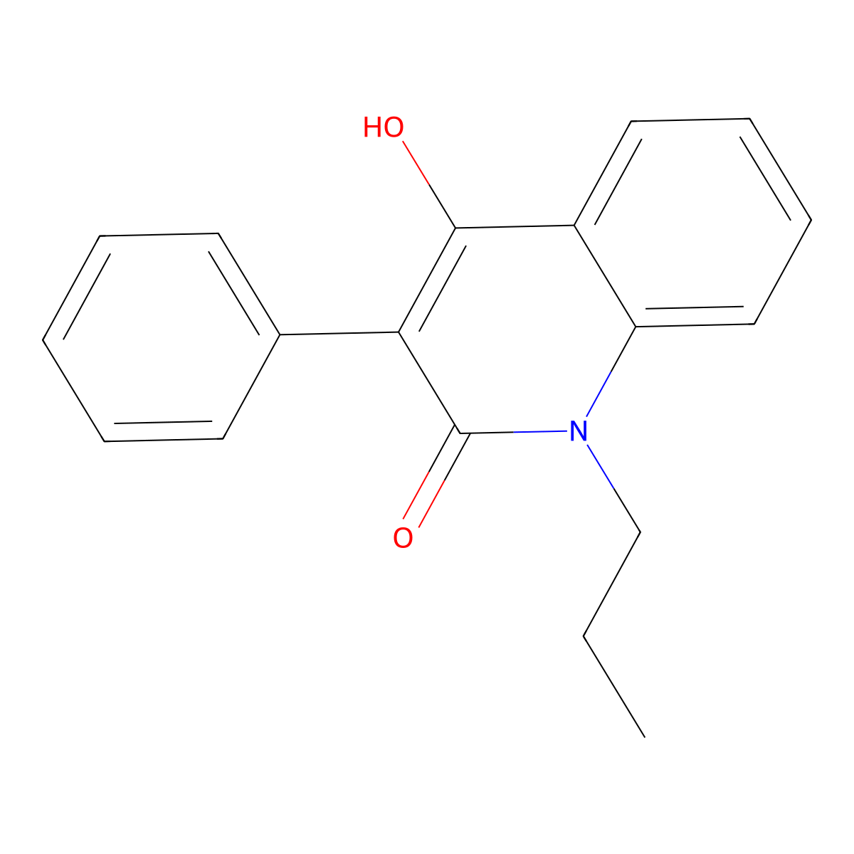 4-Hydroxy-3-phenyl-1-propyl-1H-quinolin-2-one molecular structure, CAS 144402-88-0
