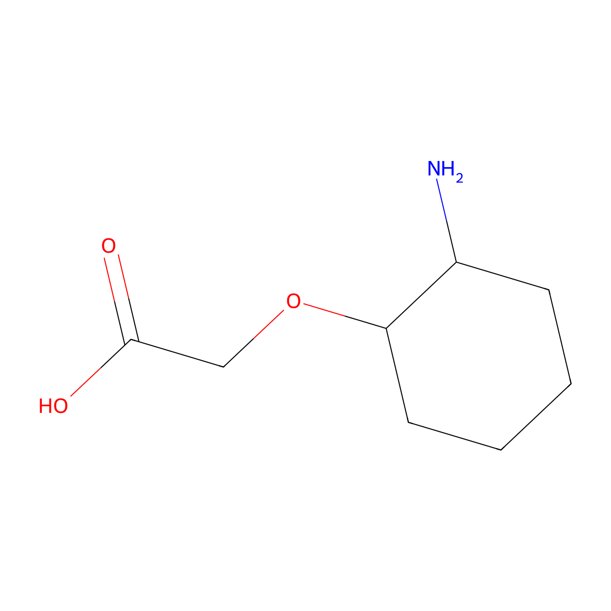 2-{[(1S,2S)-2-aminocyclohexyl]oxy}acetic acid molecular structure, CAS 144409-22-3