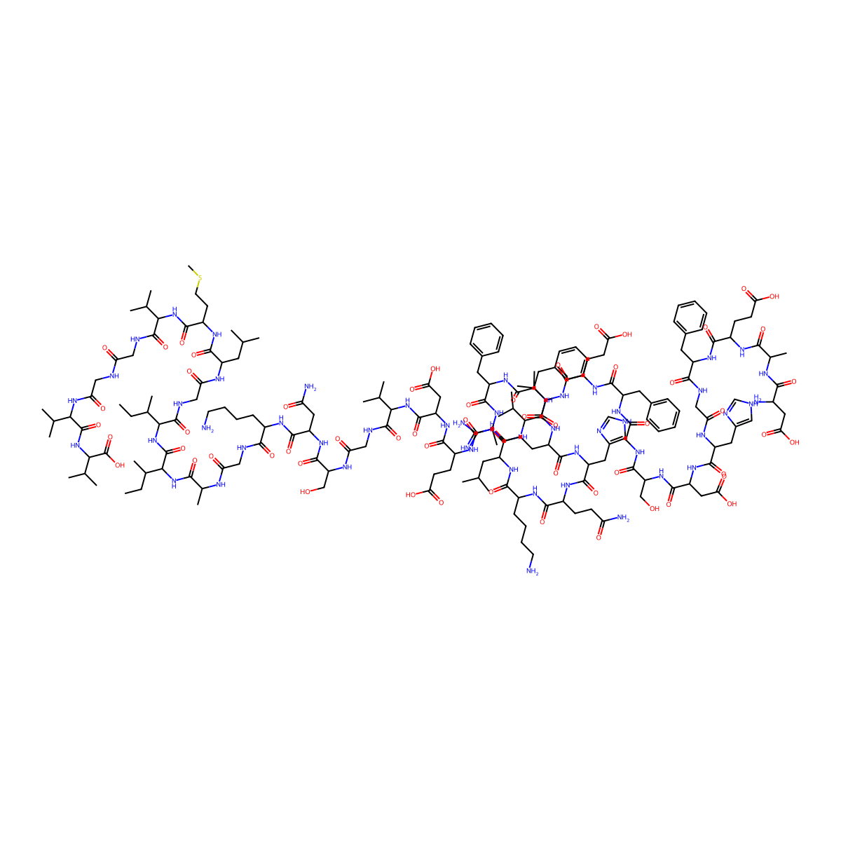 Amyloid beta-peptide (1-40) rat molecular structure, CAS 144409-98-3