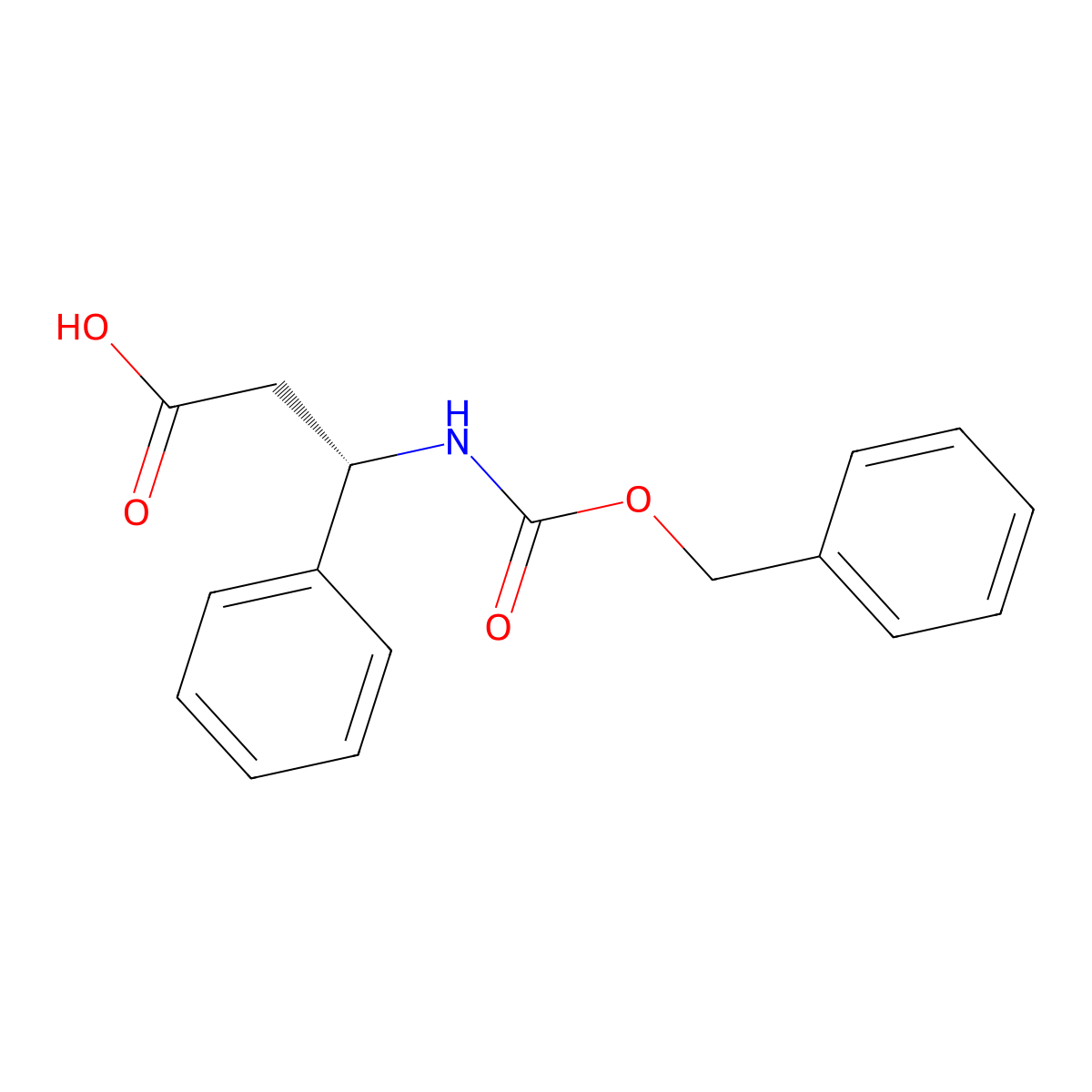 (S)-3-(((Benzyloxy)carbonyl)amino)-3-phenylpropanoic acid molecular structure, CAS 14441-08-8