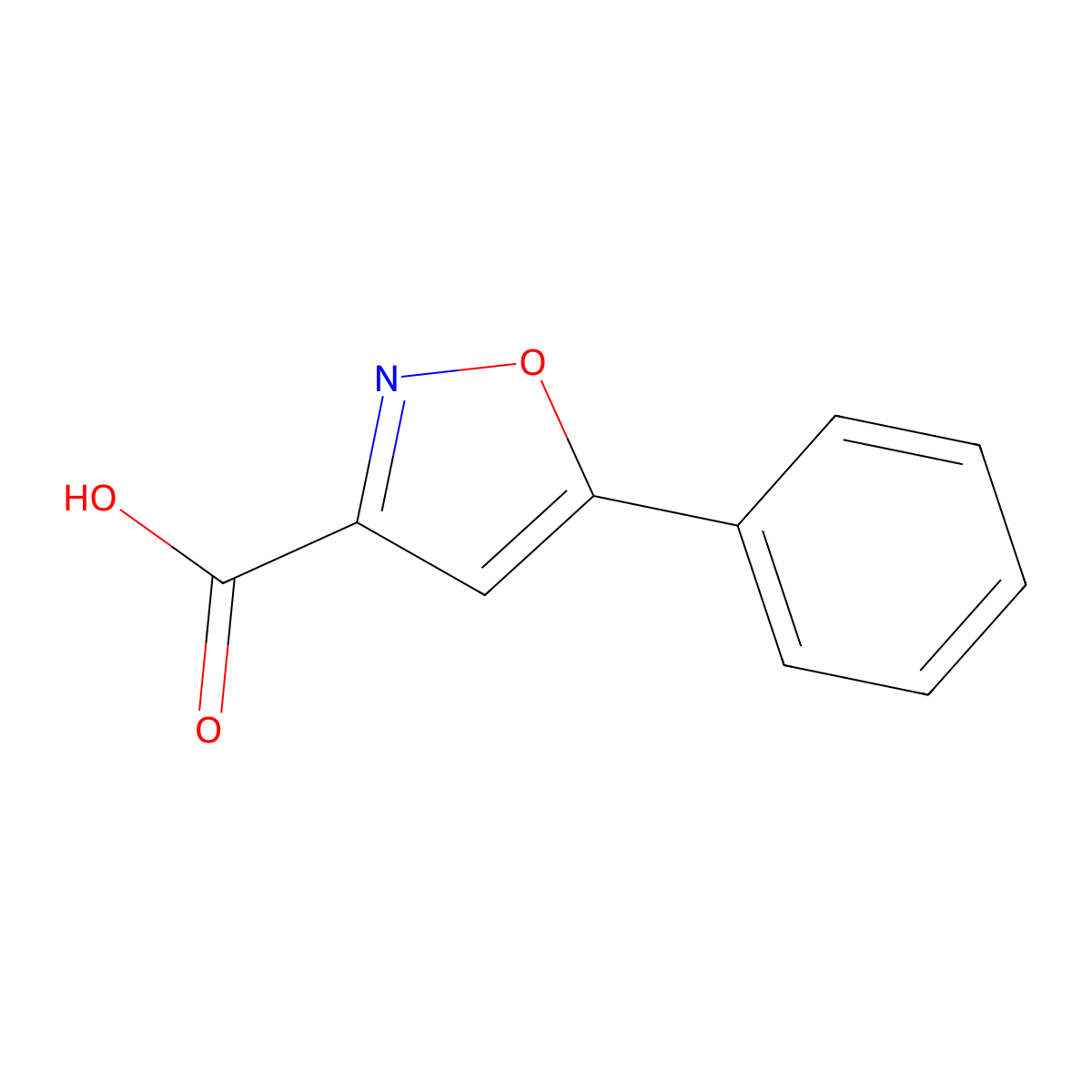 5-Phenyl-3-isoxazolecarboxylic acid molecular structure, CAS 14441-90-8