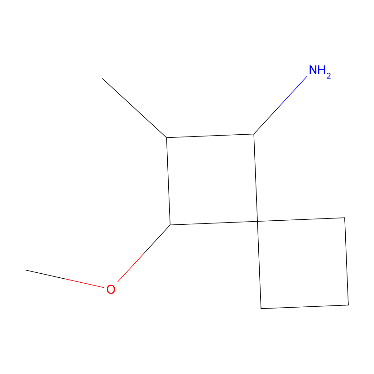 3-Methoxy-2-methylspiro[3.3]heptan-1-amine molecular structure, CAS 1444103-30-3
