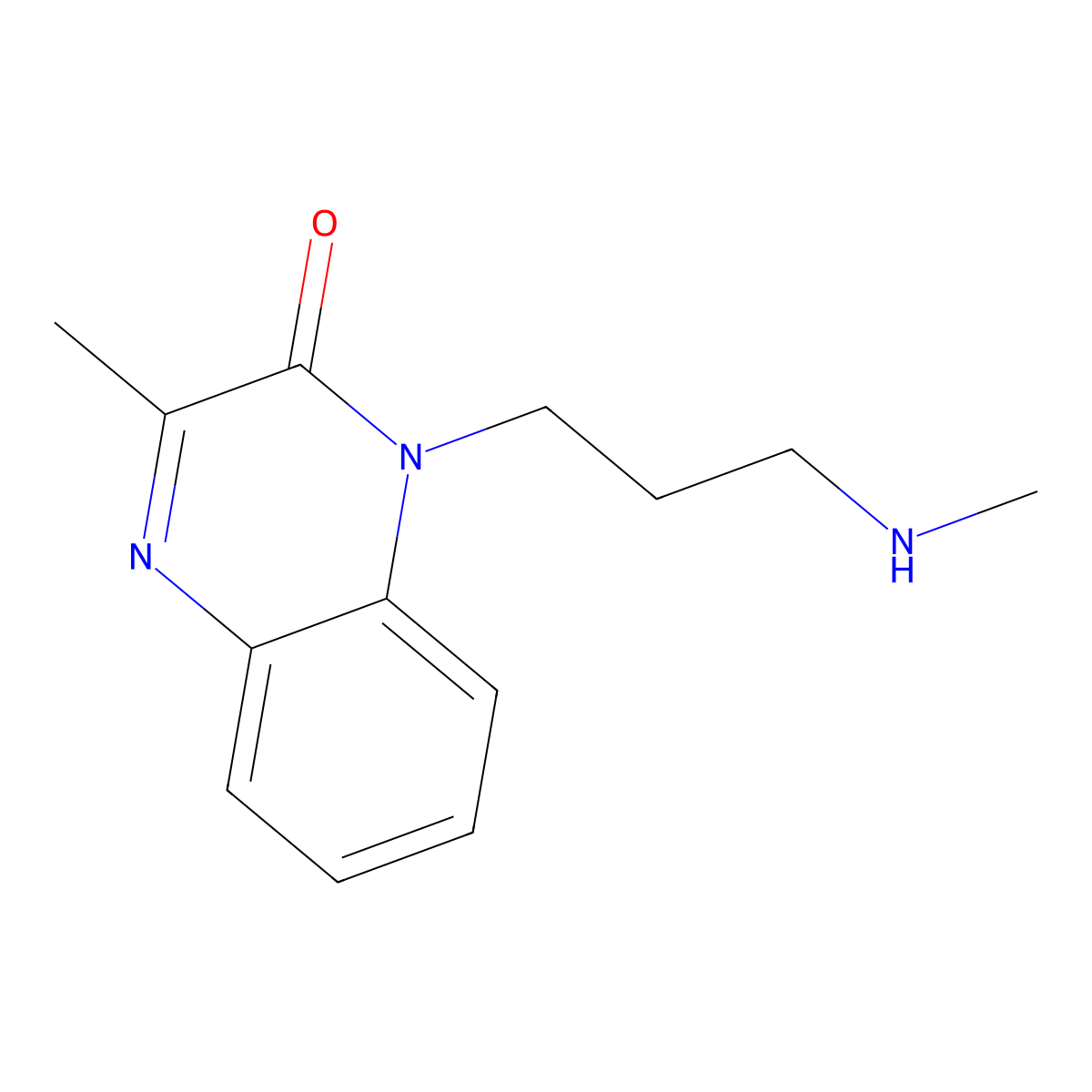 3-Methyl-1-[3-(methylamino)propyl]-1,2-dihydroquinoxalin-2-one molecular structure, CAS 1444103-33-6