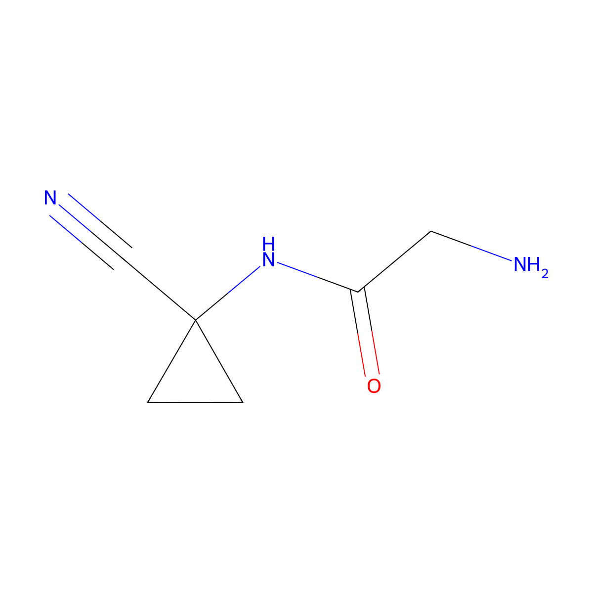 2-Amino-N-(1-cyanocyclopropyl)acetamide molecular structure, CAS 1444103-35-8