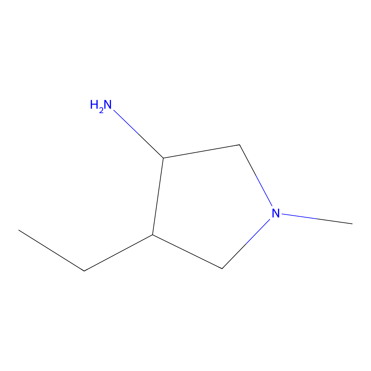 4-Ethyl-1-methylpyrrolidin-3-amine molecular structure, CAS 1444103-38-1