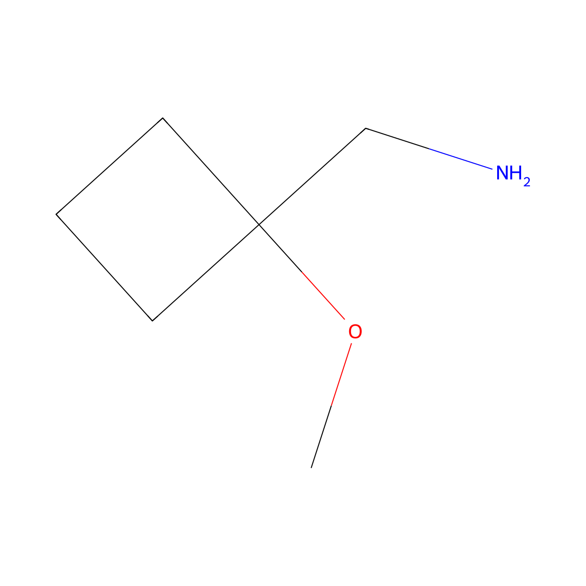 (1-Methoxycyclobutyl)methanamine molecular structure, CAS 1444103-39-2