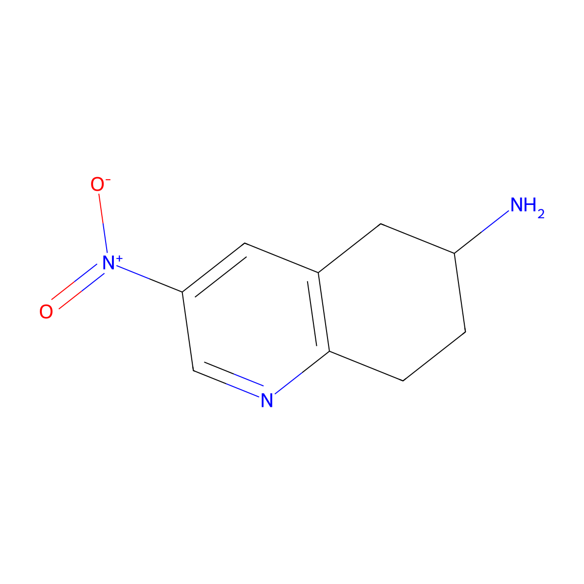 3-Nitro-5,6,7,8-tetrahydroquinolin-6-amine molecular structure, CAS 1444103-41-6