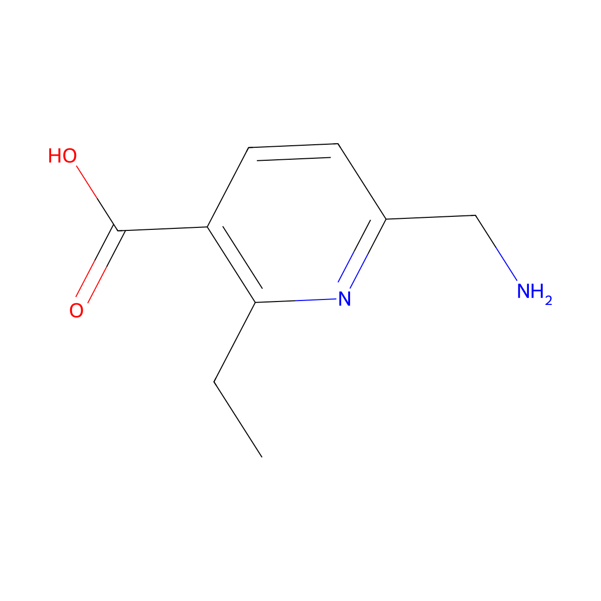 6-(Aminomethyl)-2-ethylpyridine-3-carboxylic acid molecular structure, CAS 1444103-42-7