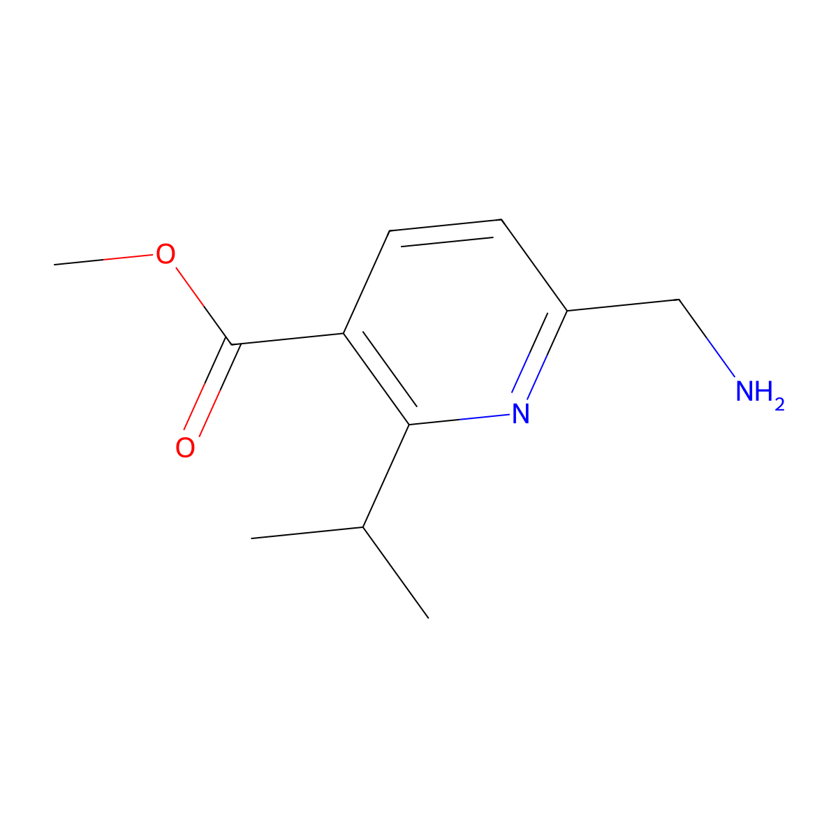Methyl 6-(aminomethyl)-2-(propan-2-yl)pyridine-3-carboxylate molecular structure, CAS 1444103-45-0