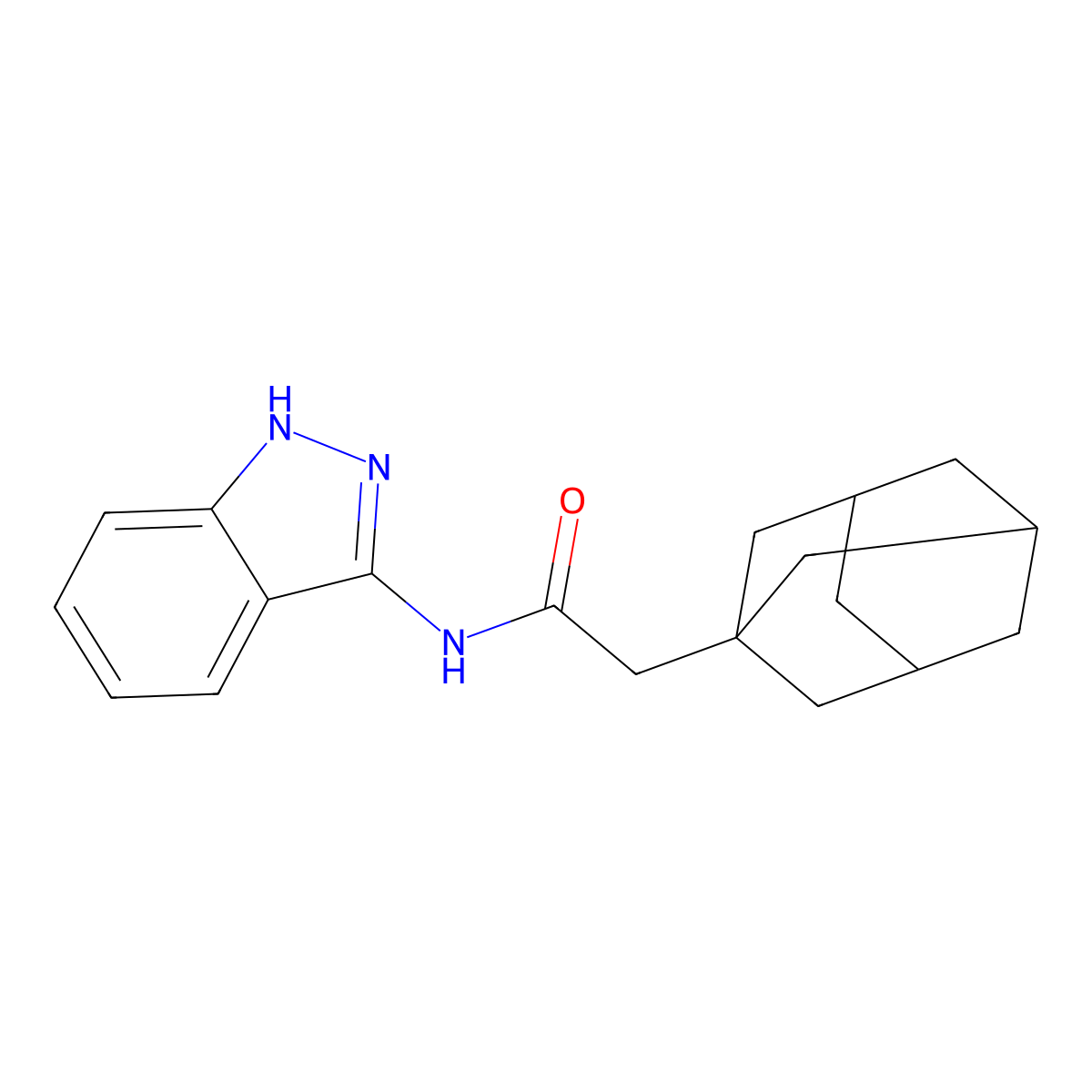 2-(adamantan-1-yl)-N-(1H-indazol-3-yl)acetamide molecular structure, CAS 1444155-57-0