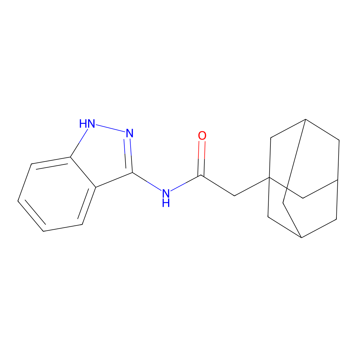 2-(adamantan-1-yl)-N-(1H-indazol-3-yl)acetamide molecular structure, CAS 1444155-57-0