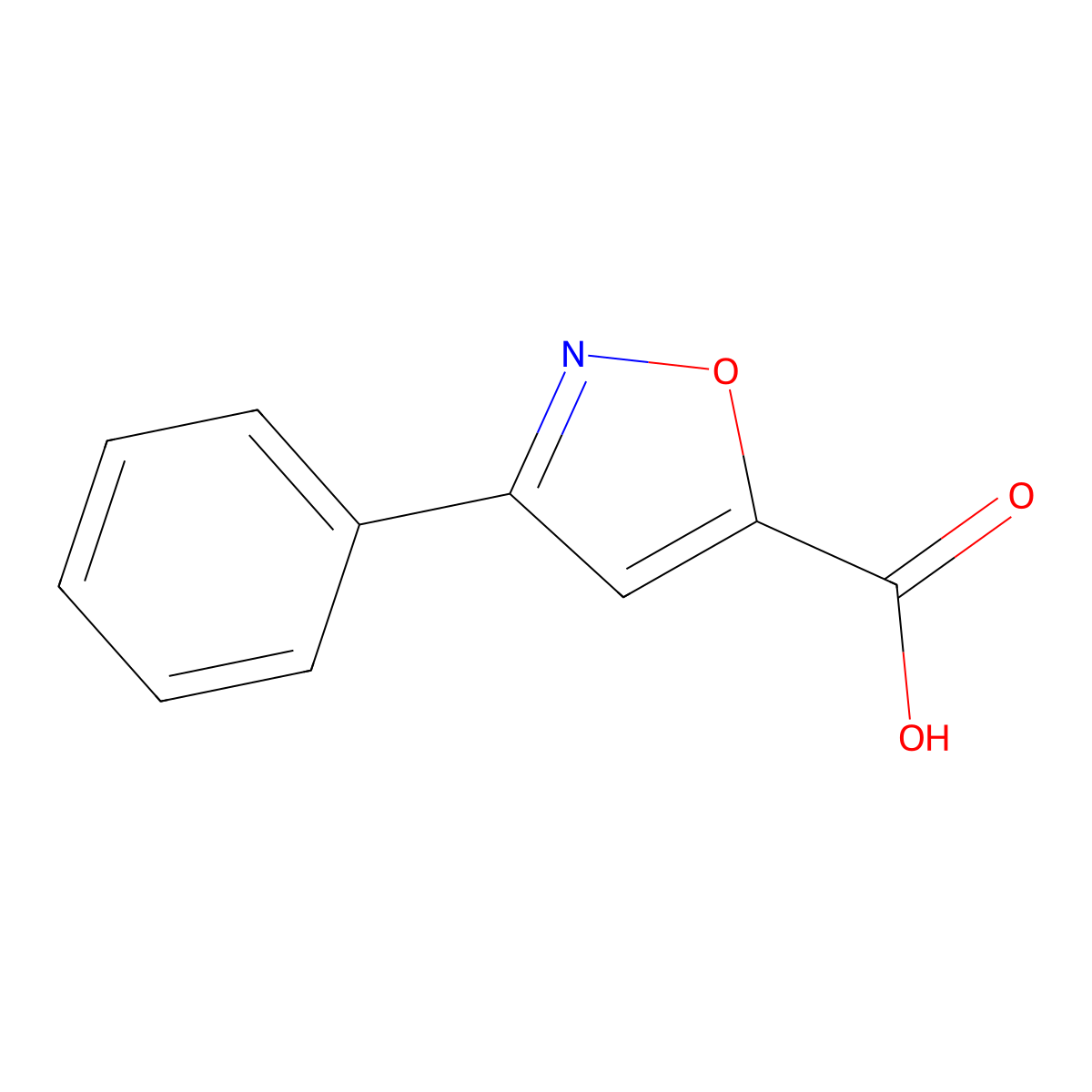 3-Phenylisoxazole-5-carboxylic Acid molecular structure, CAS 14442-12-7