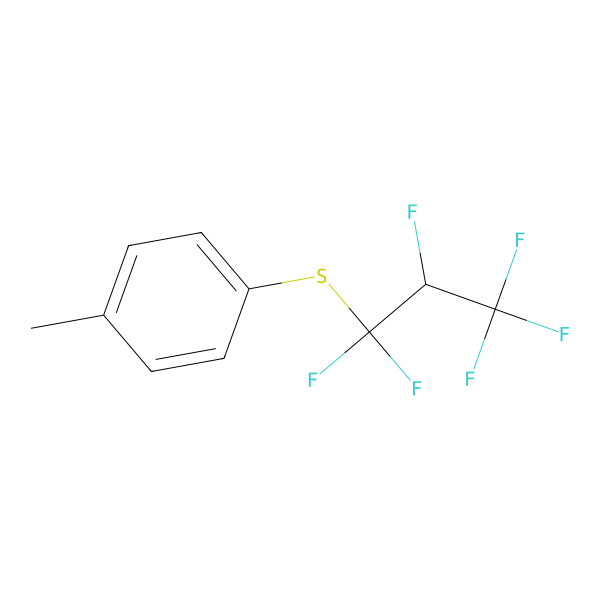 4-(1,1,2,3,3,3-Hexafluoropropylthio)toluene molecular structure, CAS 144429-11-8