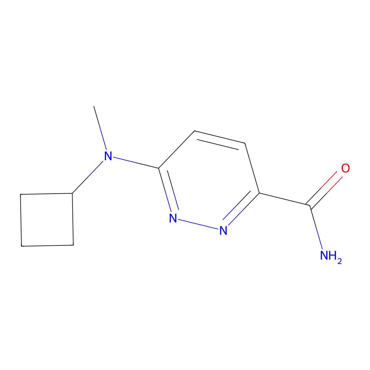 6-[Cyclobutyl(methyl)amino]pyridazine-3-carboxamide molecular structure, CAS 1444314-07-1