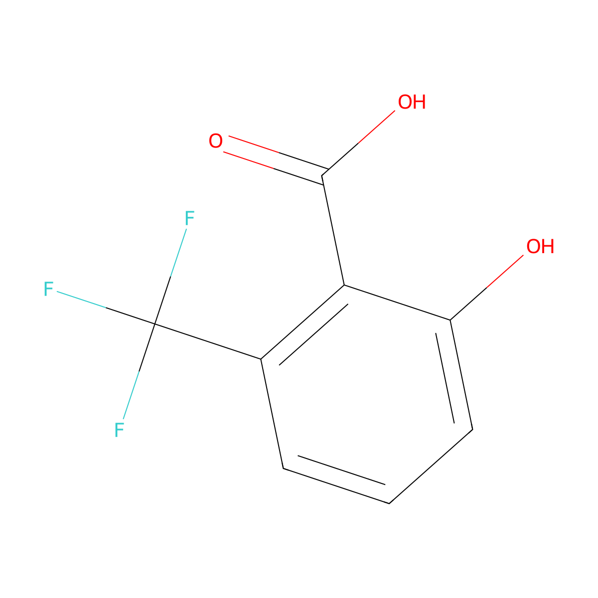 2-Hydroxy-6-(trifluoromethyl)benzoic acid molecular structure, CAS 144433-66-9