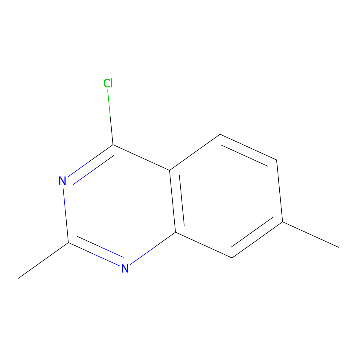 4-Chloro-2,7-dimethylquinazoline molecular structure, CAS 1444351-21-6